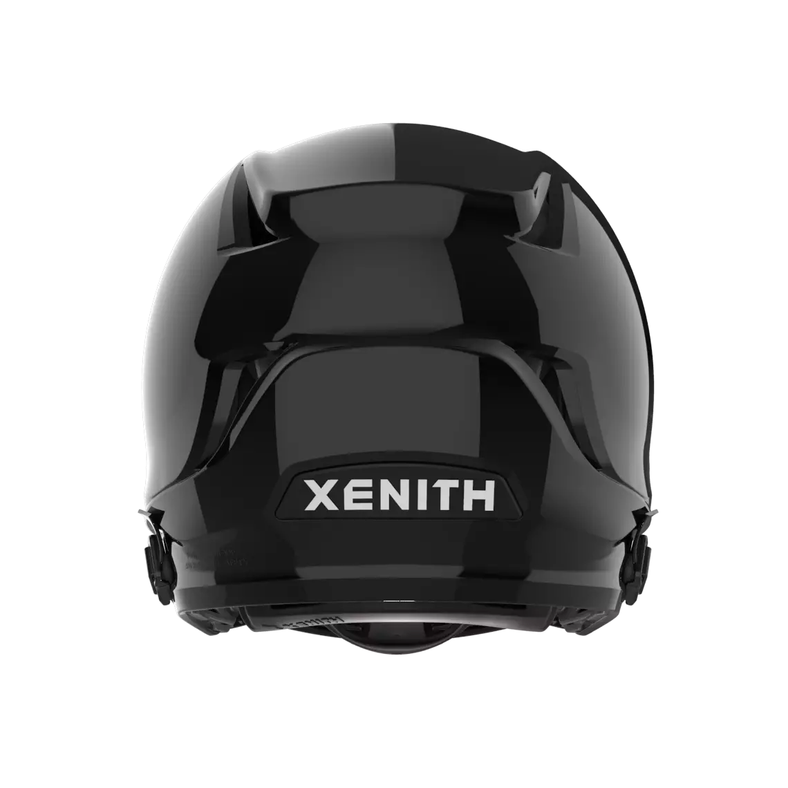 Backside view of Xenith Shadow XR white facemask.