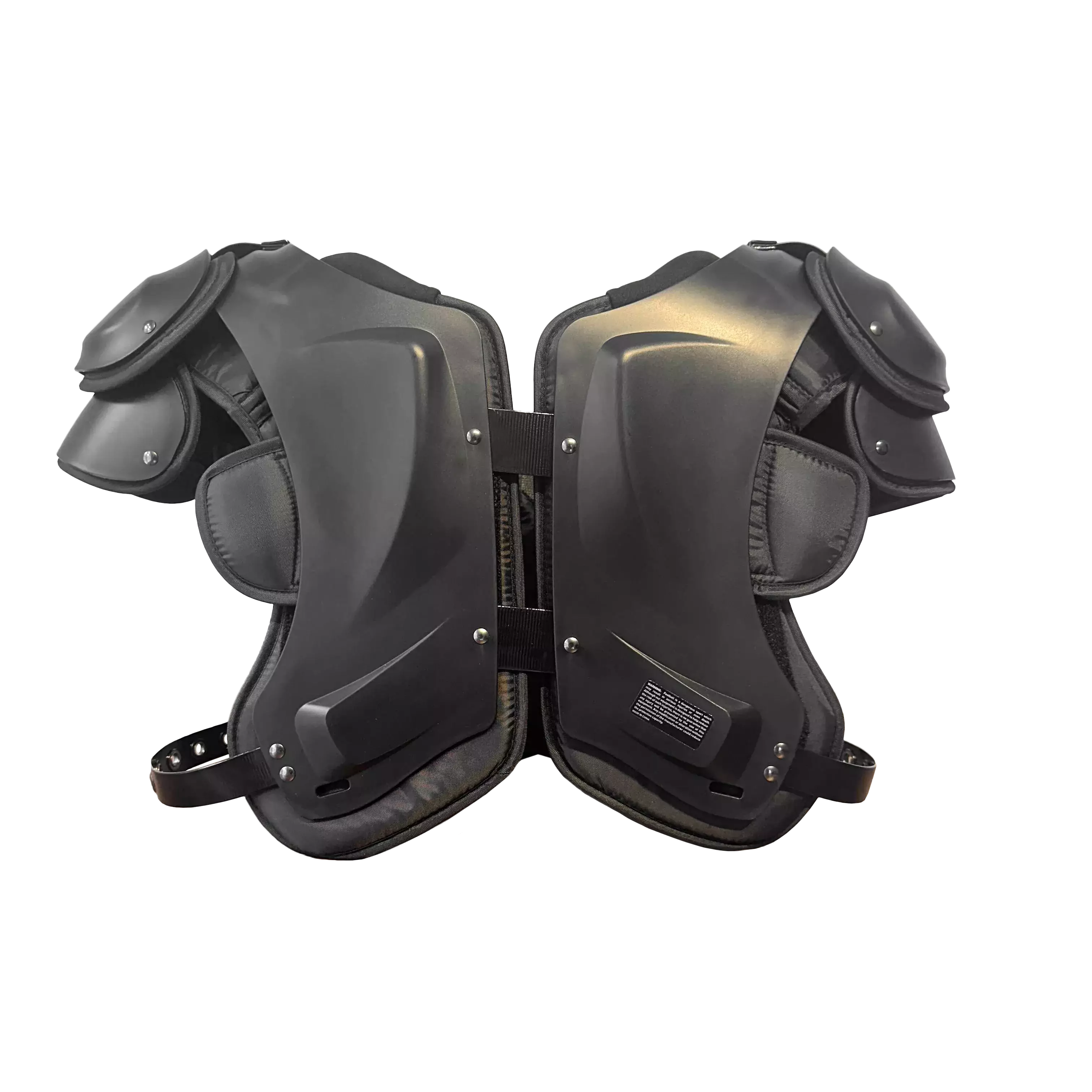 Backside view of Velocity 2 shoulder pads.